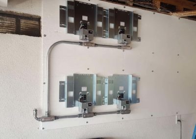 Enphase Combiner box and Enphase battery brackets home solar installation